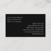 ダンスインストラクターバレエバレエバレリーナ先生 名刺 (裏面)