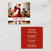 ダンスインストラクターフラメンコバンド スクエア名刺 (正面/裏面)