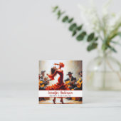 ダンスインストラクターフラメンコバンド スクエア名刺 (スタンド正面)