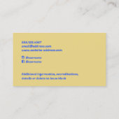 ダンスインストラクター写真 名刺 (裏面)