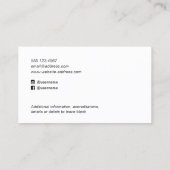 ダンスインストラクター写真 名刺 (裏面)