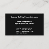 ダンスインストラクター名刺 名刺 (裏面)