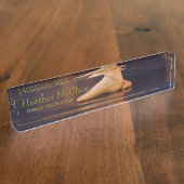 ダンスインストラクター机用ネームプレート デスクネームプレート (側面)