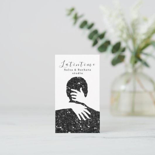 ダンスインストラクター社交ダンスサルサビジネスカード 名刺 (スタンド正面)