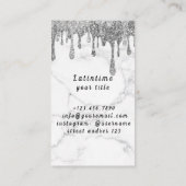 ダンスインストラクター社交ダンスサルサビジネスカード 名刺 (裏面)