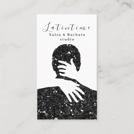 ダンスインストラクター社交ダンスサルサビジネスカード 名刺 (正面)