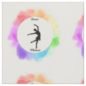 ダンスウォーターのカラー生地と彼女の名前 ファブリック (クローズアップ)