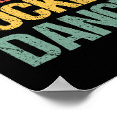 ダンスエルダンスおもしろい-ことわざ踊りクールレトロD ポスター (角)