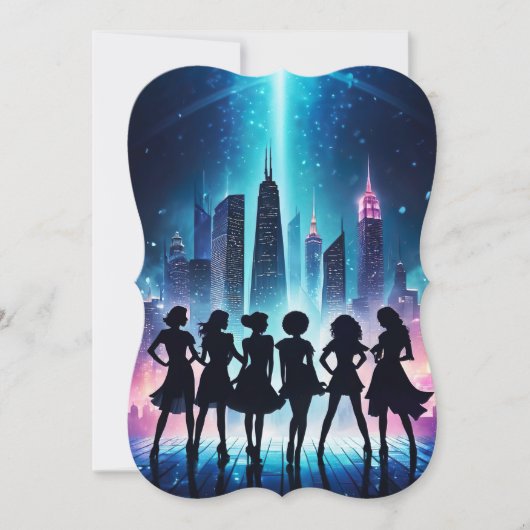 ダンスエレガントパーティの招待状 (正面)