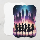 ダンスエレガントパーティの招待状 (正面/裏面)