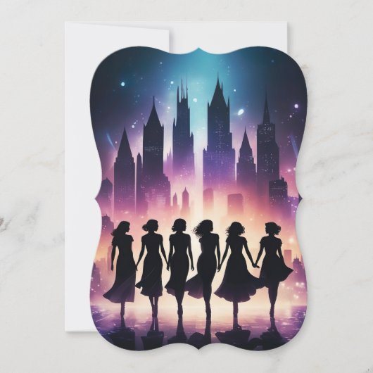 ダンスエレガントパーティの招待状 (正面)