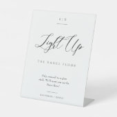 ダンスエレガントフロアのサイン結婚を照らす 台座サイン (正面)