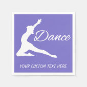 ダンスカスタム文字&カラー紙ナプキン スタンダードカクテルナプキン (正面)