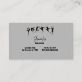 ダンスカッコいいインストラクター名刺 名刺 (裏面)