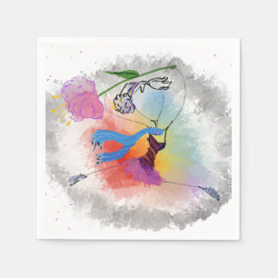 ダンスカラフルナプキン スタンダードカクテルナプキン