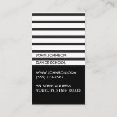 ダンスガーリースクール白黒ストライプ 名刺 (裏面)