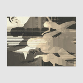 ダンスガールズセピアモダンデコペティッシュペーパー 薄葉紙