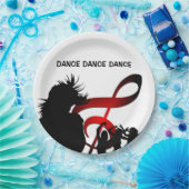 ダンスガールモダンパーティー ペーパープレート (パーティー)