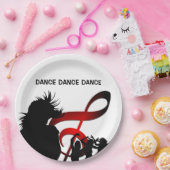 ダンスガールモダンパーティー ペーパープレート (パーティー)