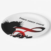 ダンスガールモダンパーティー ペーパープレート (アングル)