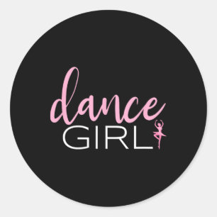 ダンスガール踊りバレリーナバレエダンサーギフト ラウンドシール