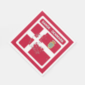 ダンスクデンマーク国旗 スタンダードランチョンナプキン (角)