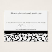 ダンスクビジネス用贈与証明書カード (裏面)