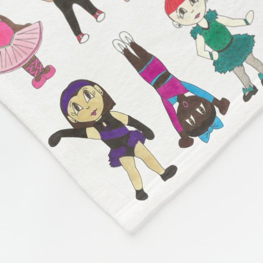 ダンスクラスバレエタップジャズヒップホップ叙情的なアクロ フリースブランケット (角)