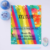 ダンスクラブミュージックパーティーフライヤー チラシ (シングル)