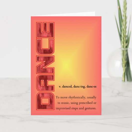 ダンスグリーティングカード カード (正面)