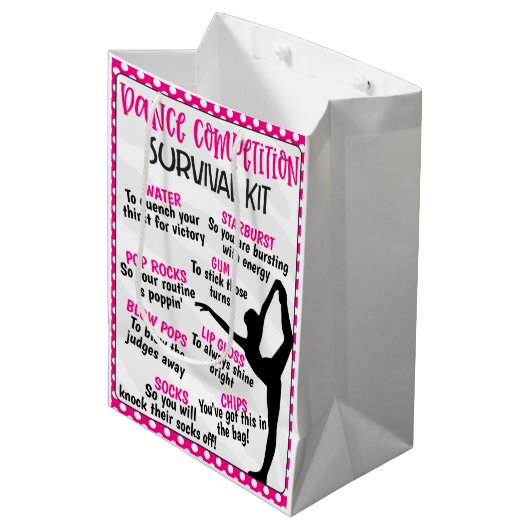 ダンスコンペティションサバイバルキット ミディアムペーパーバッグ (正面アングル)
