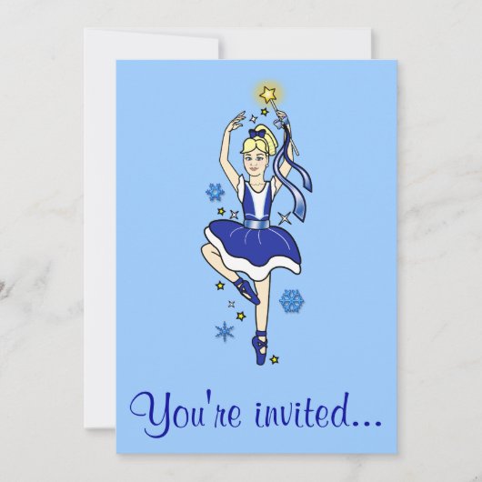 ダンスコンペティション招待状:雪片ダンサー 招待状 (正面)