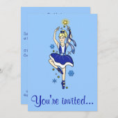 ダンスコンペティション招待状:雪片ダンサー 招待状 (正面/裏面)