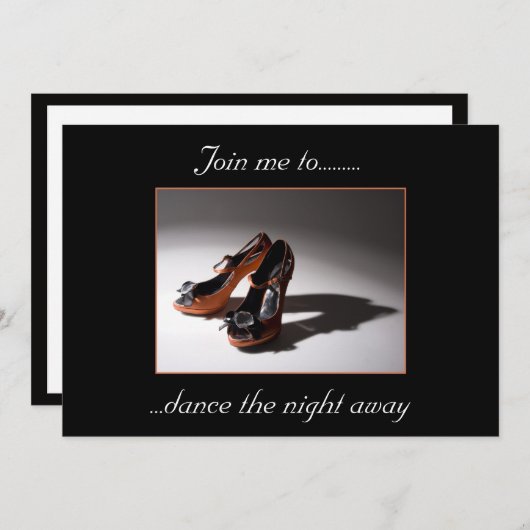 ダンスザナイトパーティの招待状 招待状 (正面/裏面)