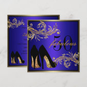 ダンスシューズ - 素敵な50歳の誕生日招待状 招待状 (正面/裏面)