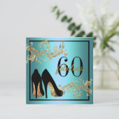 ダンスシューズ - 素敵な60歳の誕生日パーティー招待状 招待状 (スタンド正面)