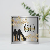 ダンスシューズ - 素敵な60歳の誕生日パーティー招待状 招待状 (スタンド正面)
