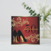 ダンスシューズ - 素晴らしい50歳の誕生日招待状 招待状 (スタンド正面)