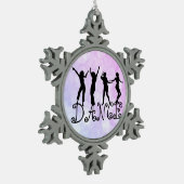 ダンスシルエットダンサー《写真》ぼけ味 スノーフレークピューターオーナメント (左)