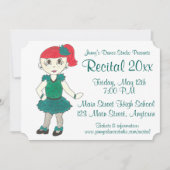 ダンススクールスタジオアニュアルリサイタルショーケース 招待状 (正面)