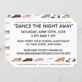 ダンススクールスタジオアニュアルリサイタルショーケース 招待状