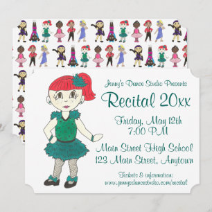 ダンススクールスタジオ年次発表会ショーケース 招待状