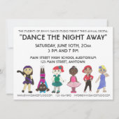 ダンススクールスタジオ年次発表会ショーケース 招待状 (正面)