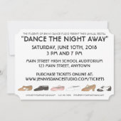 ダンススクールスタジオ年次発表会ショーケース 招待状 (正面)