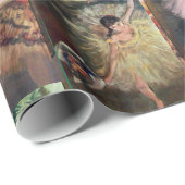 ダンススクール/バレリーナバレエダンサーのピンク ラッピングペーパー (ロールコーナー)