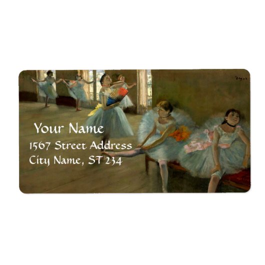 ダンススクール/バレリーナバレエダンサーのブルーダンス ラベル (正面)