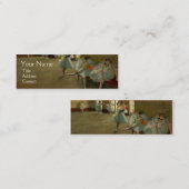 ダンススクール/バレリーナバレエダンサーのブルー スキニー名刺 (正面/裏面)