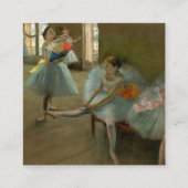 ダンススクール/バレリーナバレエダンサーのブルー スクエア名刺 (裏面)