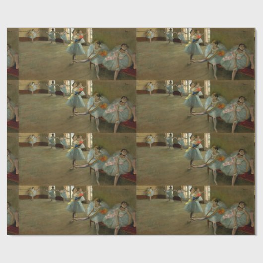 ダンススクール/バレリーナバレエダンサーのブルー ラッピングペーパー (フラット)
