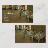 ダンススクール/バレリーナバレエダンサーのブルー 名刺 (正面/裏面)